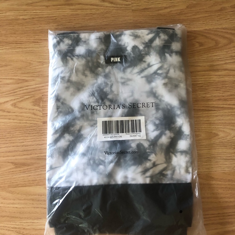 PINK Victoria's Secret Black & White Tie-Dye Tote